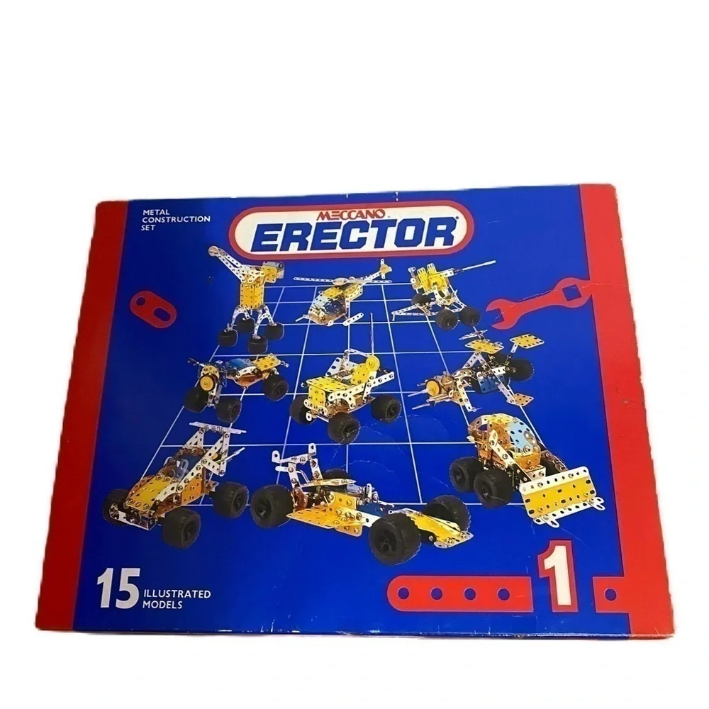 Vintage Meccano Erector Building Set Metal Construction